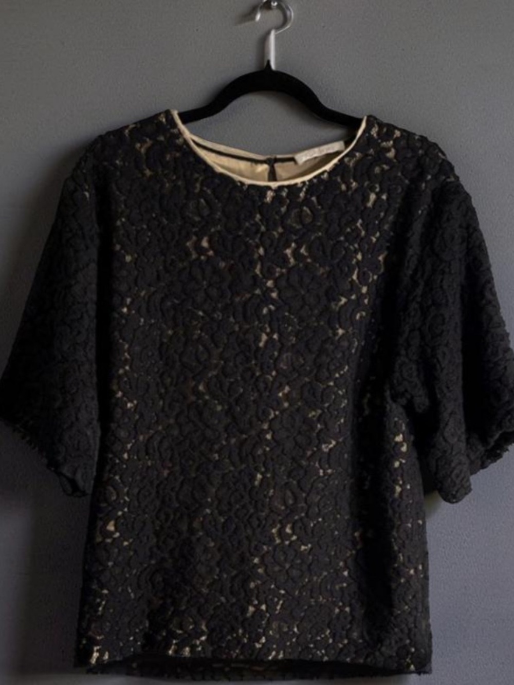 Chloe Black Lace Blouse, DESIGNER ITEM